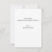 Carte De Remerciements Baby shower d'anémones florales (Dos)