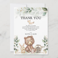 Baby shower d'animaux de bois de verdure douce