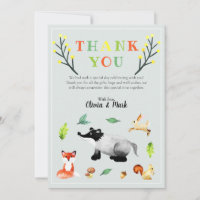 Baby shower d'animaux de la forêt boisée mignonne