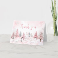 Baby shower d'animaux de l'Arctique rose