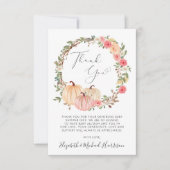 Carte de remerciements Baby shower d'aquarelle Cit (Devant)