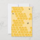 Carte De Remerciements Baby shower d'aquarelle de ruche de nid d'abeille (Dos)