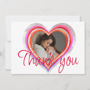 Carte De Remerciements Baby shower d'aquarelle Little Sweetheart Valentin