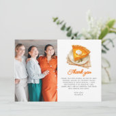 Carte De Remerciements Baby shower d'aquarelle rustique Little Cutie Pie (Debout devant)