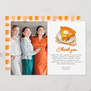 Carte De Remerciements Baby shower d'aquarelle rustique Little Cutie Pie