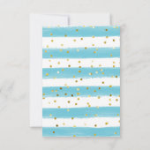 Carte De Remerciements Baby shower d'automne Citrouille bleu (Dos)