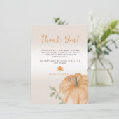 Carte de remerciements Baby shower d'automne du pe (Debout devant)