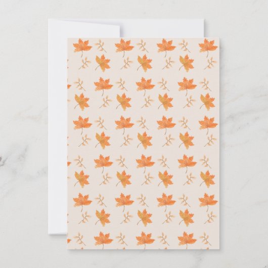 Carte de remerciements Baby shower d'automne du pe (Dos)