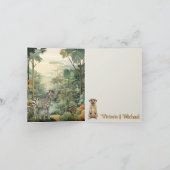 Carte De Remerciements Baby shower d'aventure Jungle Animaux (Intérieur)