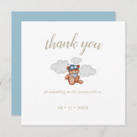 Carte de remerciements Baby shower d'aventure pour