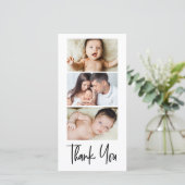 Carte De Remerciements Baby shower de bande photo de script de gestion (Debout devant)