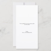 Carte De Remerciements Baby shower de bande photo de script de gestion (Dos)