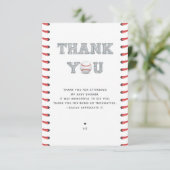 Carte De Remerciements Baby shower de baseball (Debout devant)