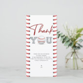 Carte De Remerciements Baby shower de baseball (Debout devant)