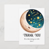 Carte De Remerciements Baby shower de belles étoiles (Devant / Derrière)