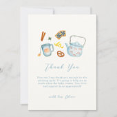 Carte De Remerciements Baby shower de biscuits minimaliste Rustique à bas (Devant)