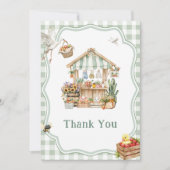 Carte De Remerciements Baby shower de Boho cultivé localement (Devant)