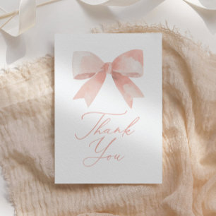 Carte De Remerciements Baby shower de boule rose