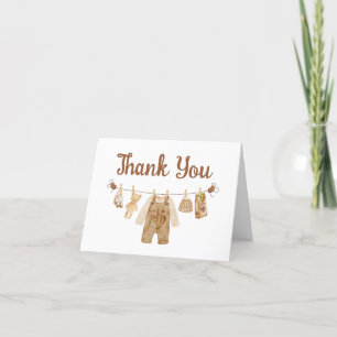 Carte De Remerciements Baby shower de brassage de café