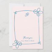 Carte De Remerciements Baby shower de cadre à mâchoires molles (Devant)