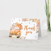 Baby shower de camion Citrouille Orange Fall