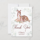 Carte De Remerciements Baby shower de cerfs (Devant)