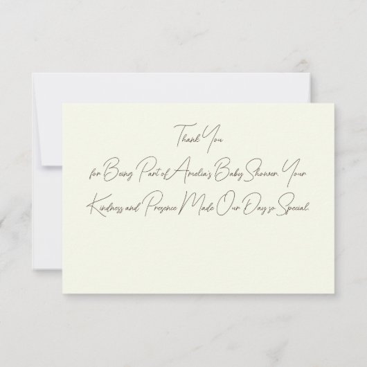 Carte De Remerciements Baby shower de champignons de forêt rustique autom (Dos)