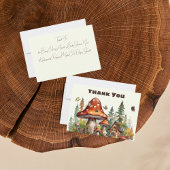 Carte De Remerciements Baby shower de champignons de forêt rustique autom