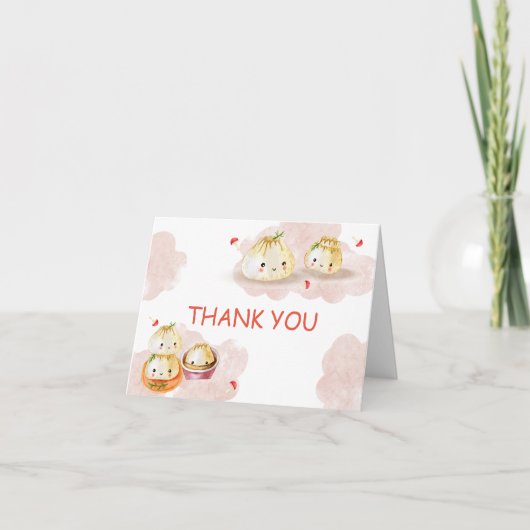 Carte De Remerciements Baby shower De Champignons Doux (Devant)