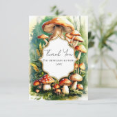 Carte De Remerciements Baby shower de champignons magiques Boho (Debout devant)