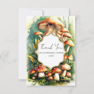Carte De Remerciements Baby shower de champignons magiques Boho