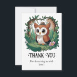 Carte De Remerciements Baby shower de Chouette blanche Pastel<br><div class="desc">Montrez votre gratitude avec notre Pastel Whimsical Owl Baby shower Merci Cartes. Ces cartes magnifiquement conçues comprennent des chouettes pastel, apportant une sensation douce et capricieuse à vos notes de remerciement. Express votre appréciation dans le style, en s'assurant que vos invités savent combien leur présence et les cadeaux ont signifié...</div>