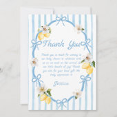 Carte De Remerciements Baby shower de citron italien à main (Devant)