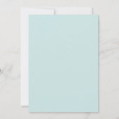 Carte De Remerciements Baby shower de coeur simple Mint Green (Dos)
