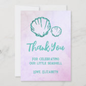 Carte De Remerciements Baby shower de coquillage (Devant)