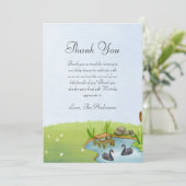 Carte De Remerciements Baby shower de cygne noir (Debout devant)