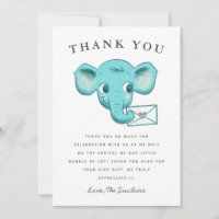 Baby shower de détresse sociale des éléphants bleu