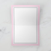 Carte De Remerciements Baby shower de fille rose Grey (Intérieur)