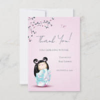 Baby shower de fille rose Kokeshi Doll