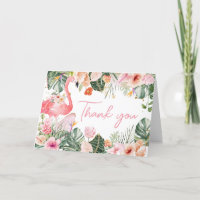 Baby shower de Flamant rose tropical