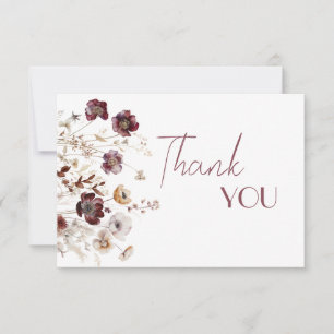 Carte De Remerciements Baby shower de fleurs de pavot Fleur sauvage de Bo