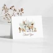 Carte De Remerciements Baby shower de forêt d'animaux