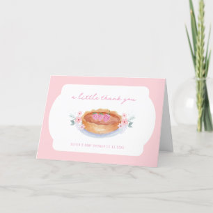 Carte De Remerciements Baby shower de framboise à la croûte à la crème do