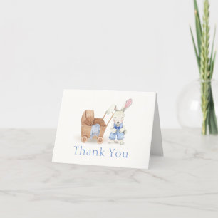 Carte De Remerciements Baby shower de garçon de poussette moderne Boho St