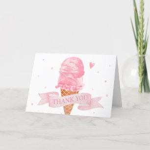 Carte De Remerciements Baby shower de glace