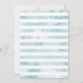 Carte De Remerciements Baby shower de glace bleu vert aquarelle (Dos)