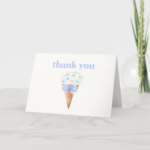 Carte De Remerciements Baby shower de glace étoile Bow été