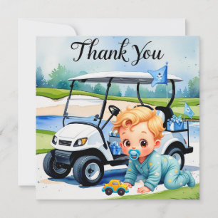 Carte De Remerciements Baby shower de golf thème garçon