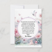 Carte De Remerciements Baby shower de jardin de fées (Devant)