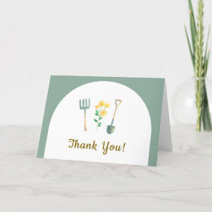 Carte De Remerciements Baby shower de jardinage floral simple cultivé loc
